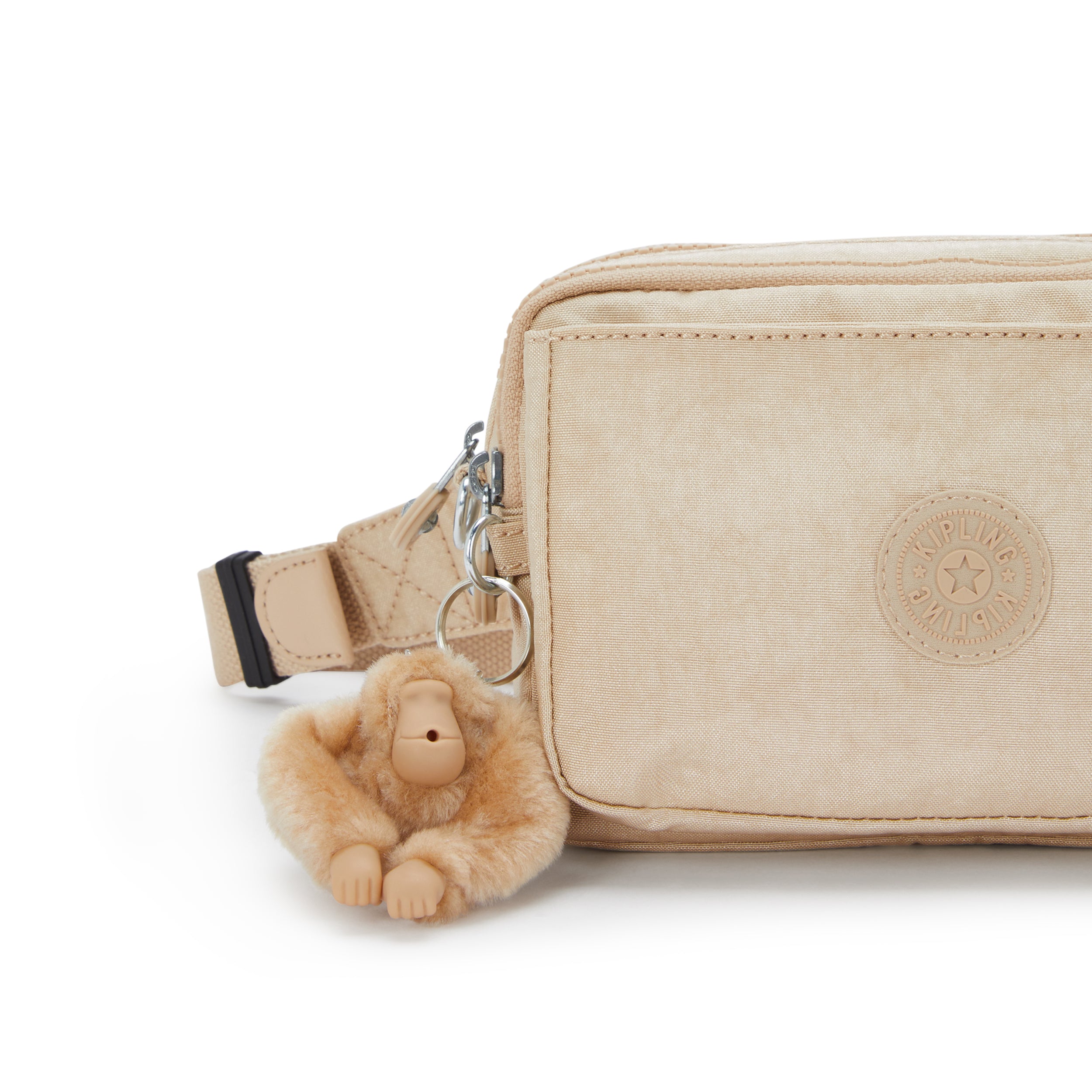 Kipling Abanu Multi Sparkled Beige Small crossbody convertible to waistbag (with removable shoulderstrap) I3492-5DV