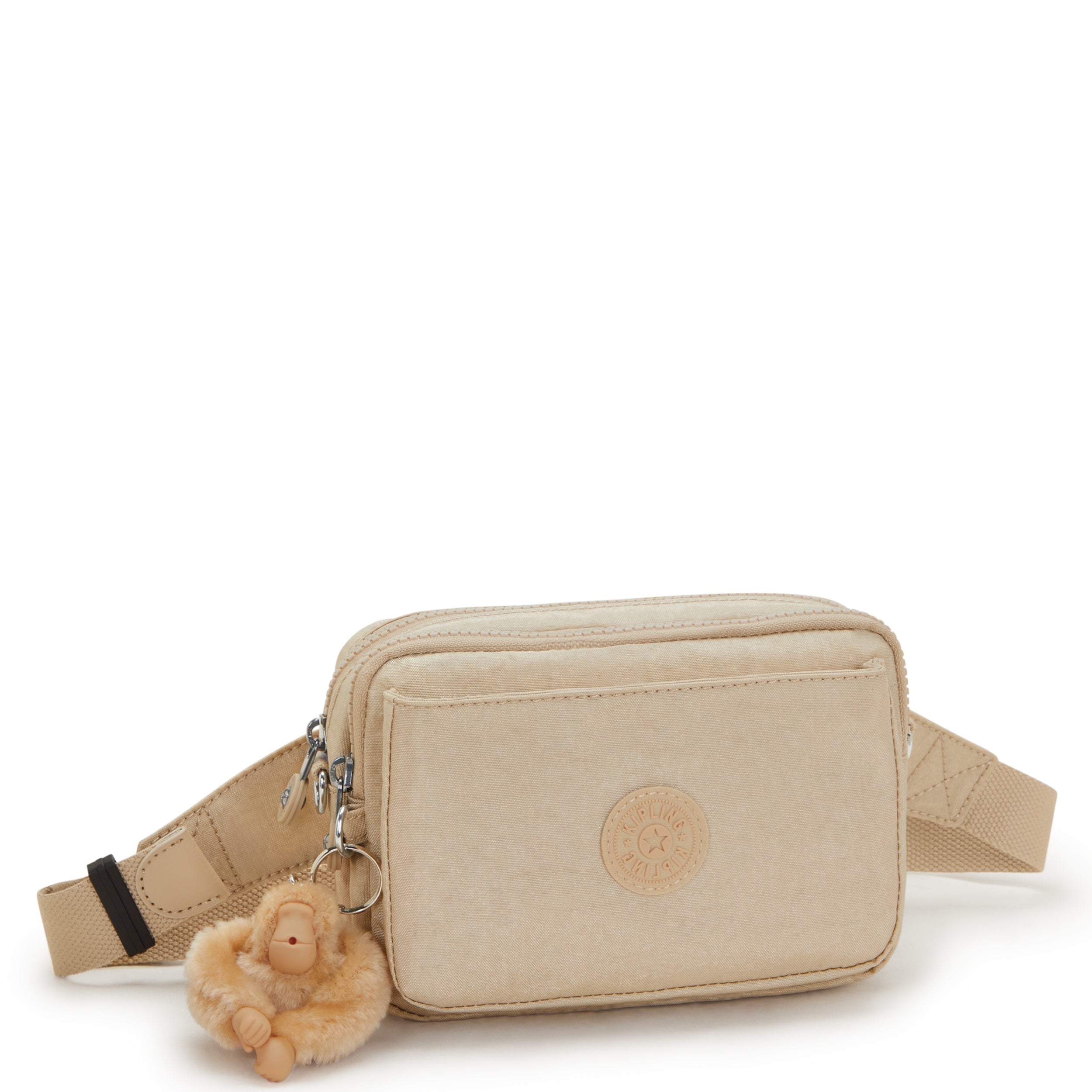 Kipling Abanu Multi Sparkled Beige Small crossbody convertible to waistbag (with removable shoulderstrap) I3492-5DV
