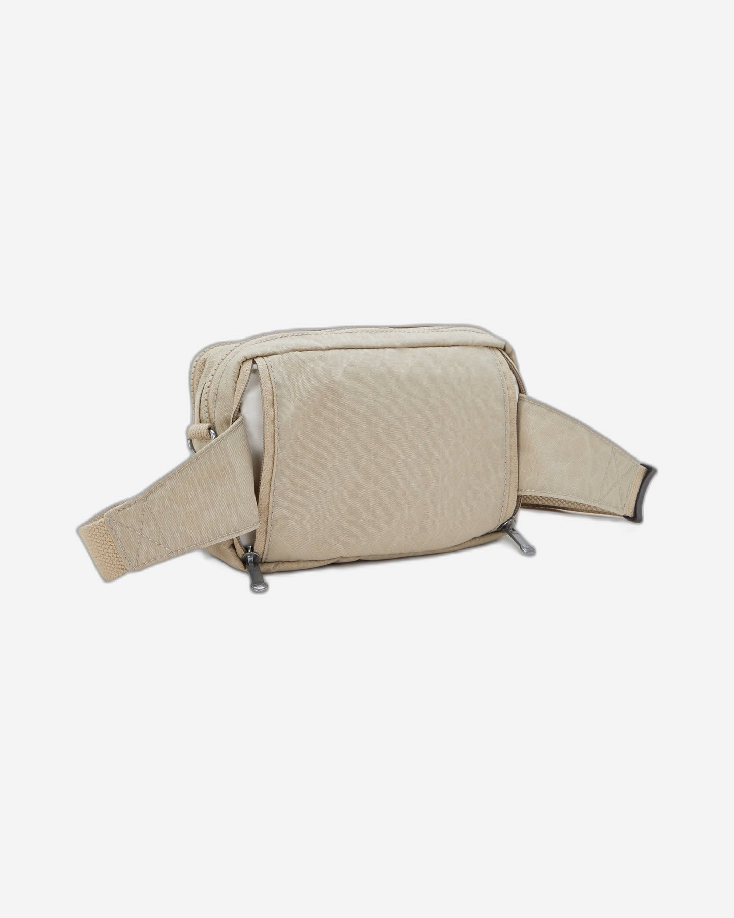 Kipling Abanu Multi Signature Beige Embossed Small Crossbody Bag I3492-96A