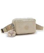Kipling Abanu Multi Signature Beige Embossed Crossbody Bag I3492-96A