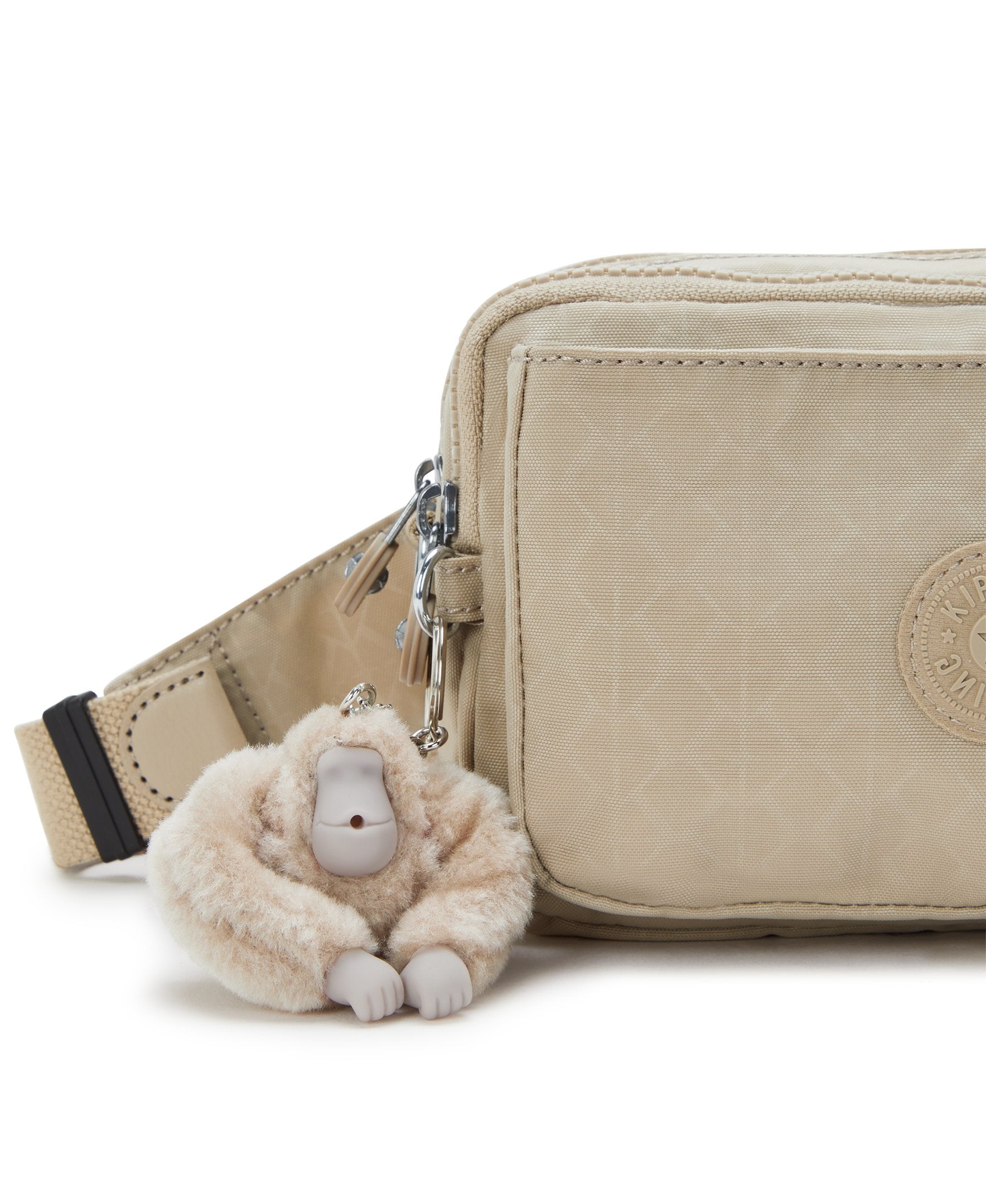 Kipling Abanu Multi Signature Beige Embossed Crossbody Bag I3492-96A