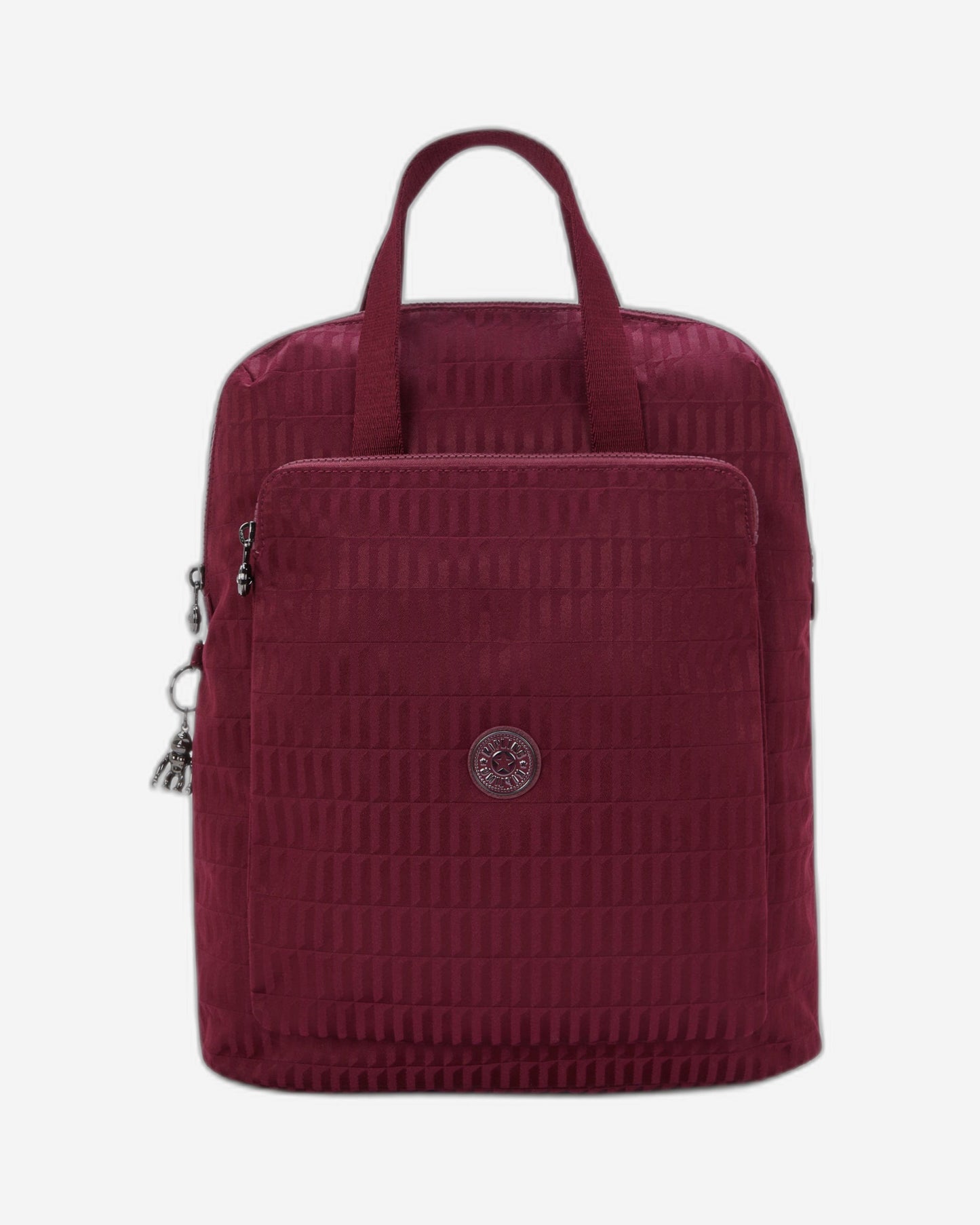 Kipling Kazuki Maroon Tile Jq Medium backpack (with laptop compartment) I3507-9HX