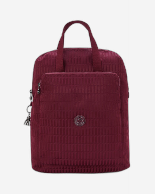 Kipling Kazuki Maroon Tile Jq Medium backpack (with laptop compartment) I3507-9HX
