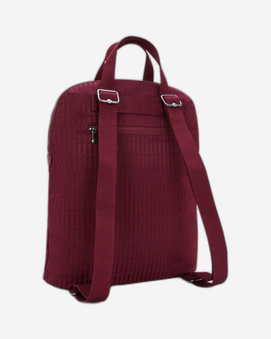 Kipling Kazuki Maroon Tile Jq Medium backpack (with laptop compartment) I3507-9HX