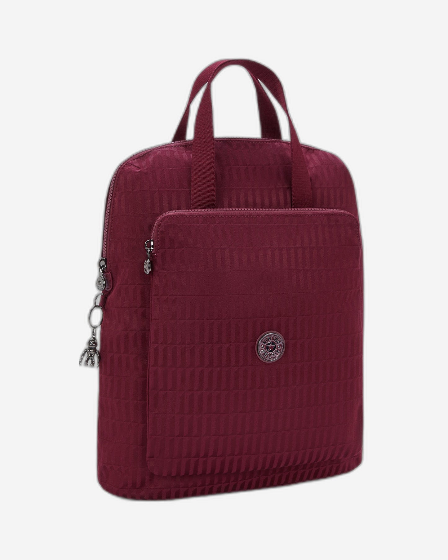 Kipling Kazuki Maroon Tile Jq Medium backpack (with laptop compartment) I3507-9HX
