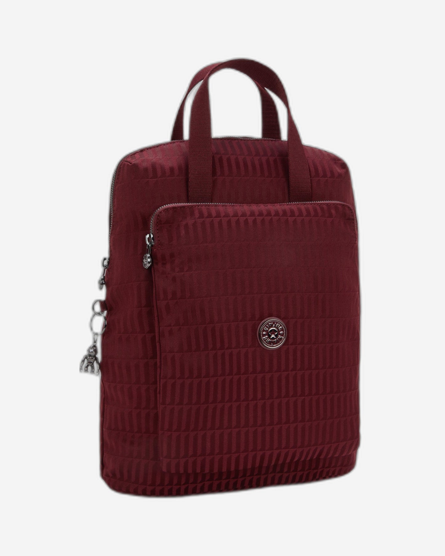 Kipling Kazuki Maroon Tile Jq Medium backpack (with laptop compartment) I3507-9HX