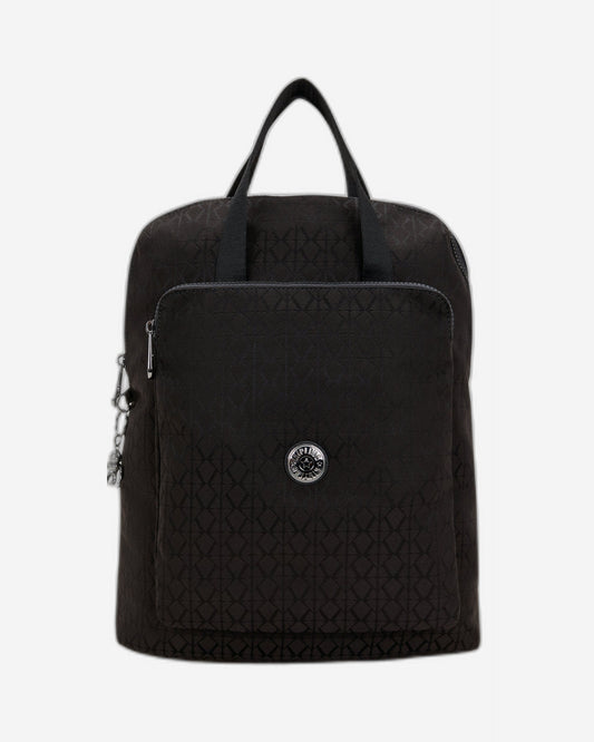 Kipling Kazuki Black Sign Jq Medium Backpack I3507-Y12