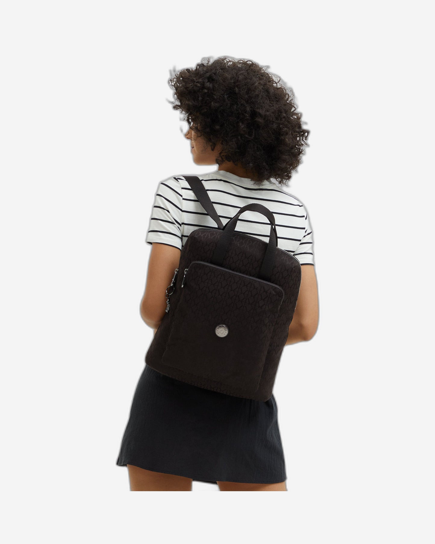 Kipling Kazuki Black Sign Jq Medium Backpack I3507-Y12