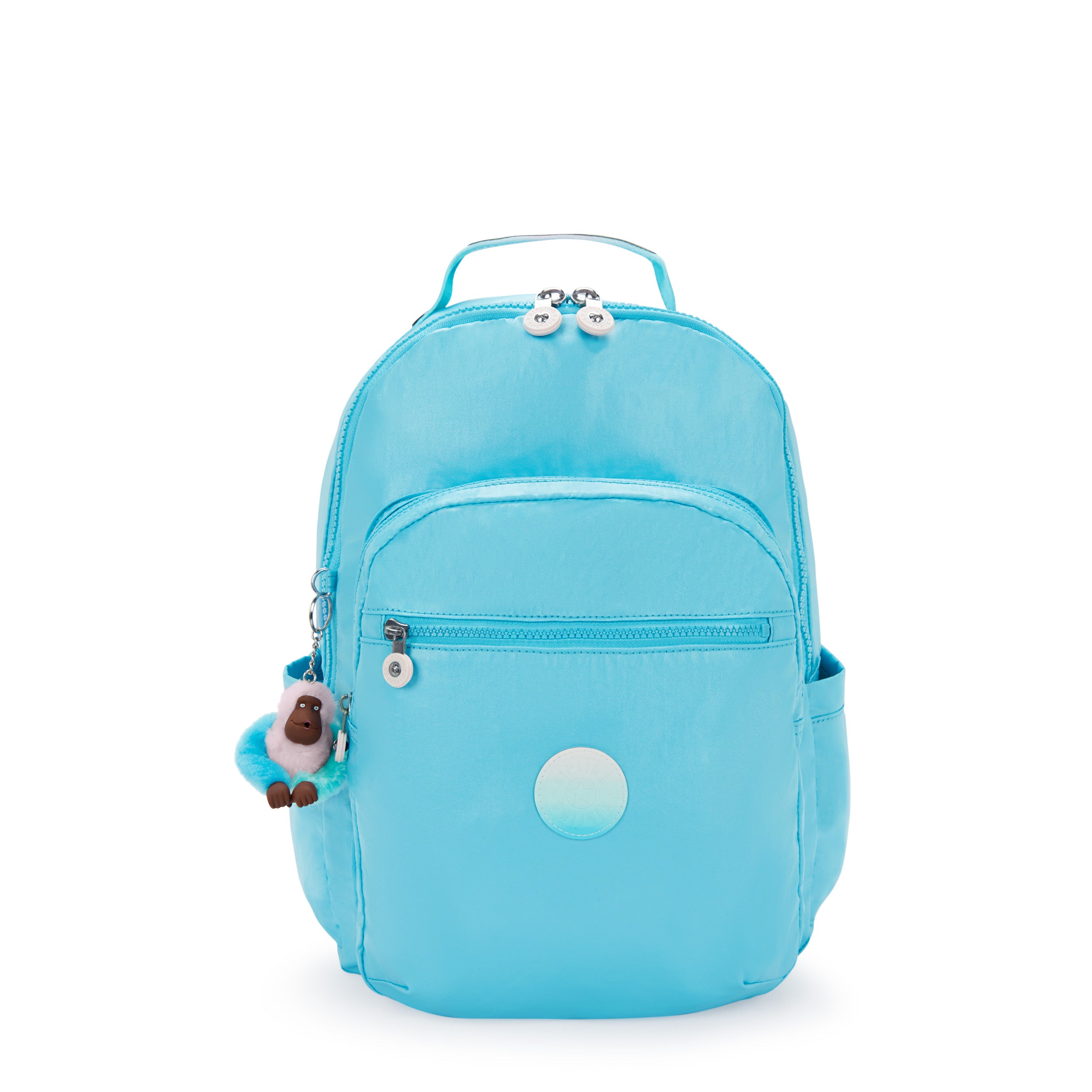 Kipling Seoul College Extra Sea Blue Met Large backpack with laptop compartment I3514-52D