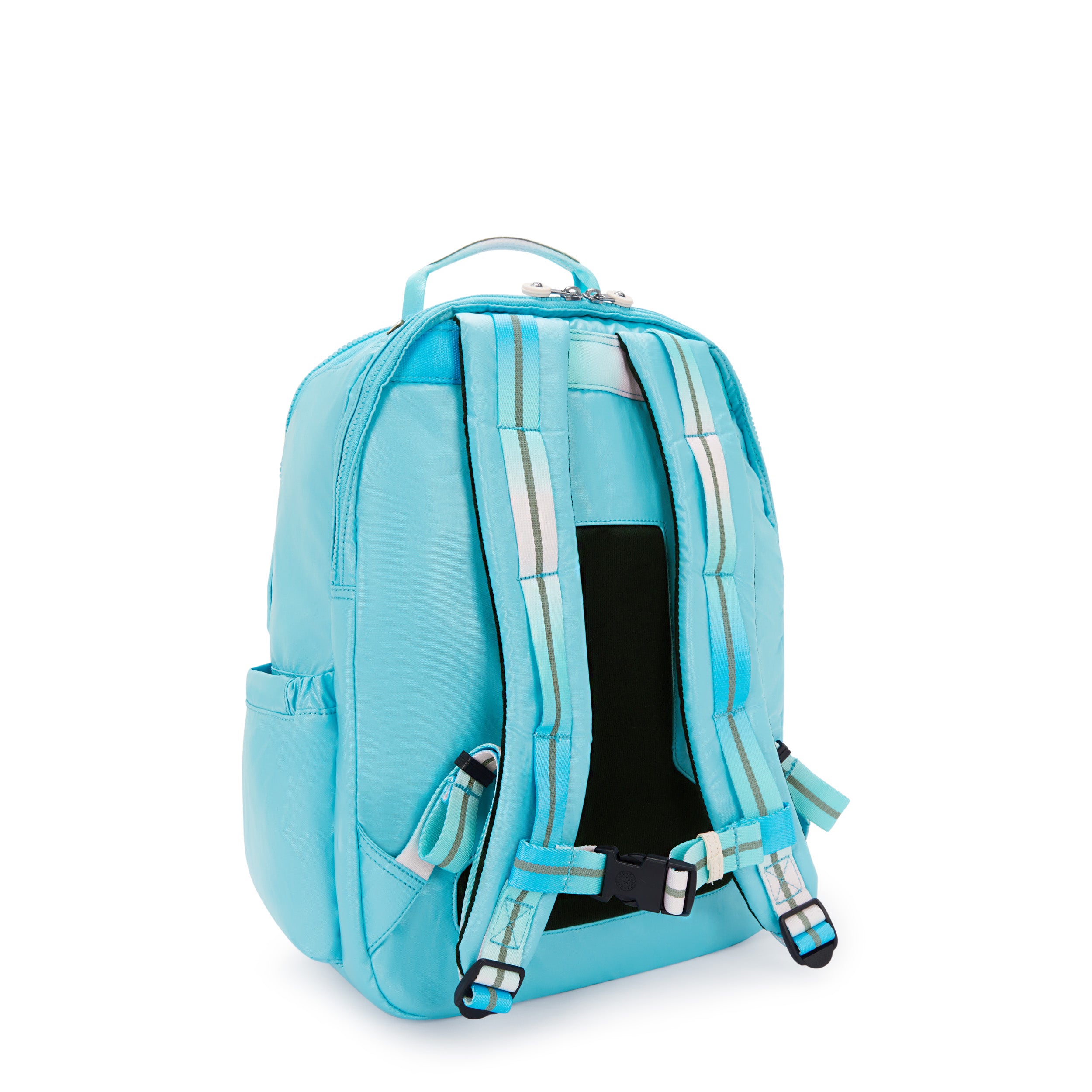Kipling Seoul College Extra Sea Blue Met Large backpack with laptop compartment I3514-52D