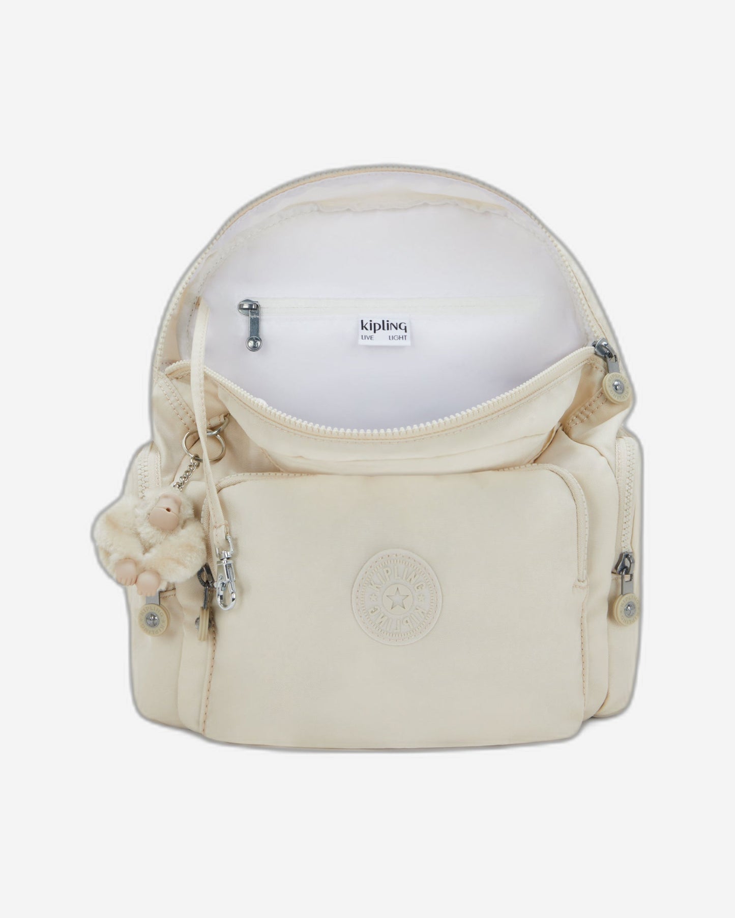 Kipling City Zip S Hideaway Beige Small Backpack I3523-7JR
