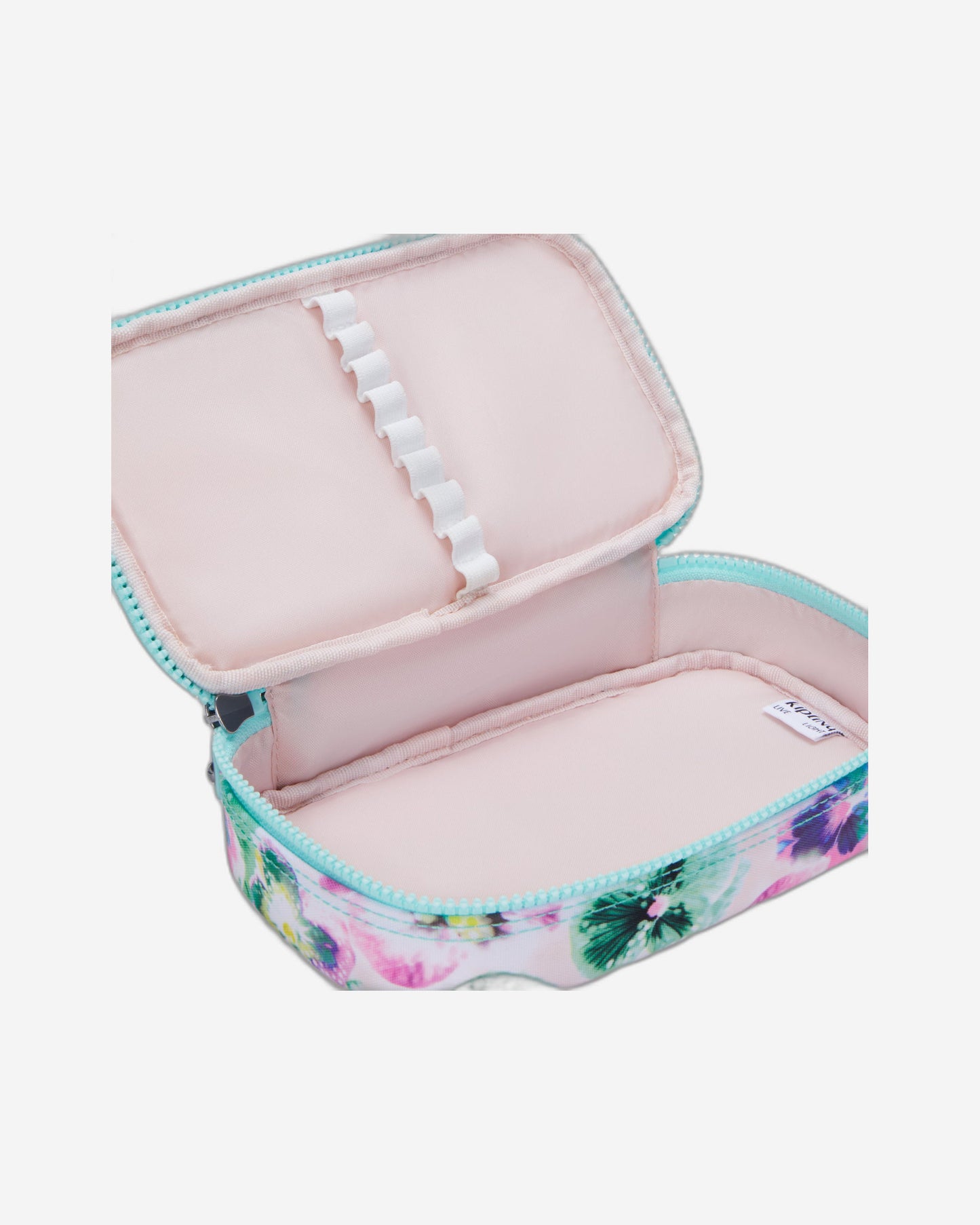 Kipling 50 Pens Aqua Blossom Medium Pencase C2I3707-7EC