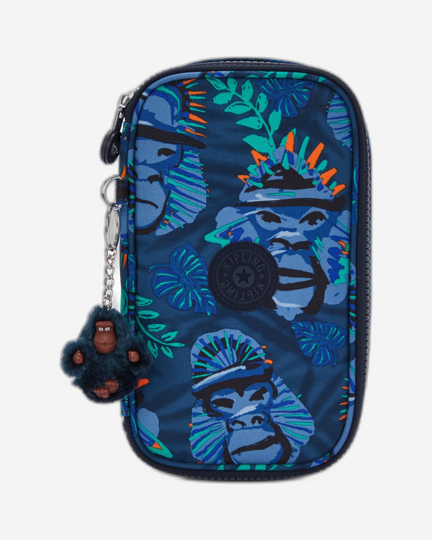 Kipling 50 Pens Blue Monkey Fun Medium Pencase C2I3707-8HJ