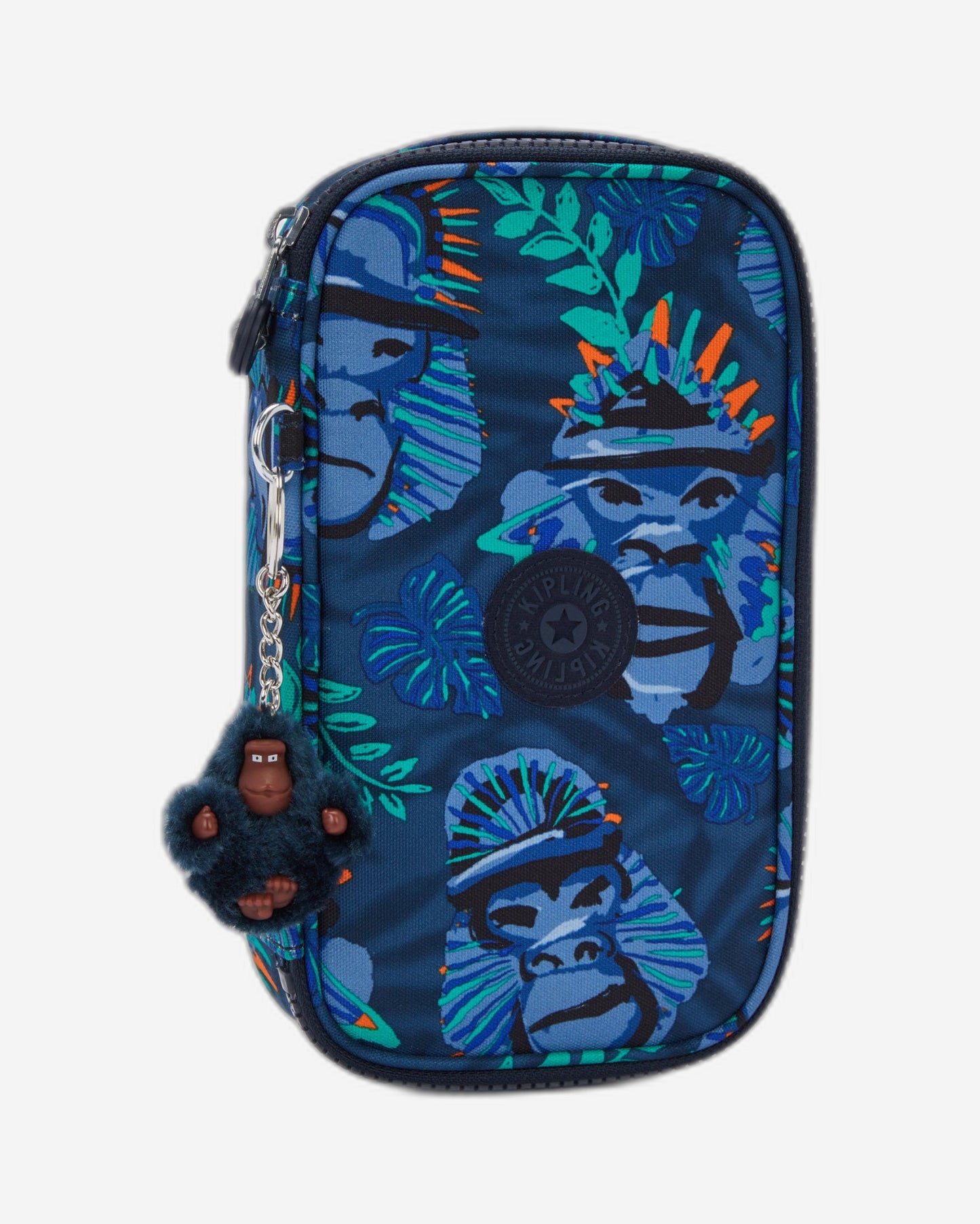 Kipling 50 Pens Blue Monkey Fun Medium Pencase C2I3707-8HJ