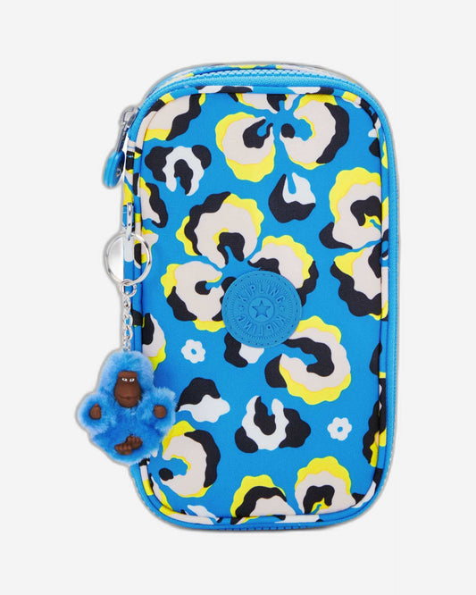 Kipling 50 Pens Leopard Floral Medium Pencase C2I3707-P2A