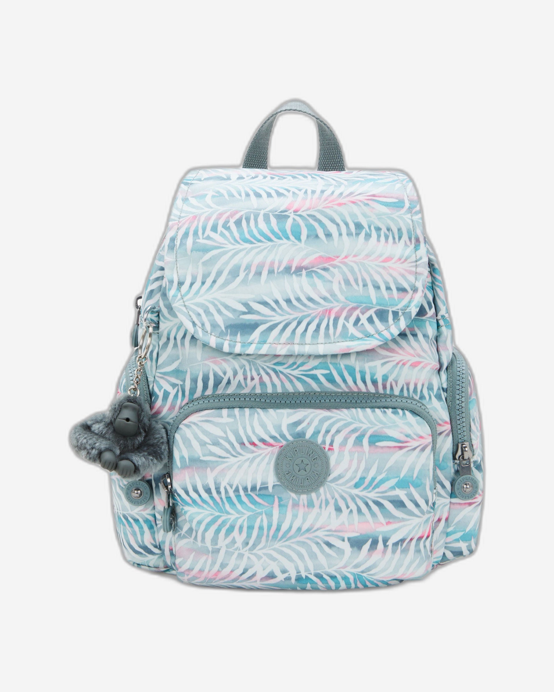 Kipling City Zip Mini Palmtree Leaves Small Backpack I3735-3QN