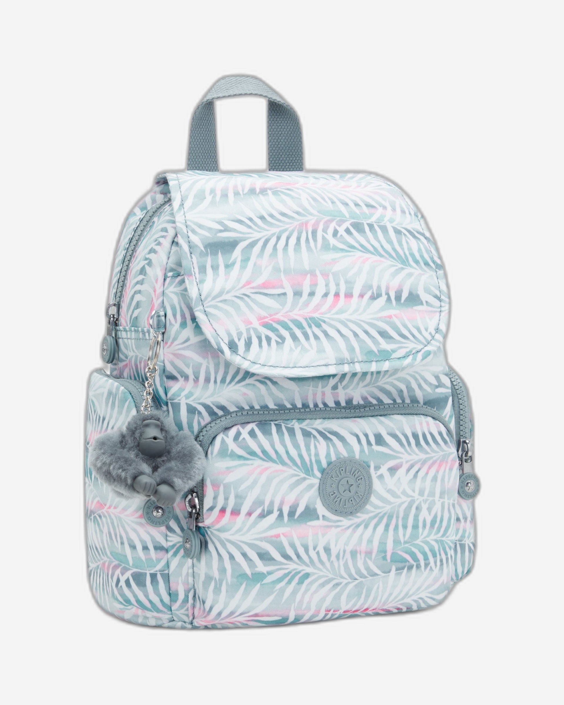 Kipling City Zip Mini Palmtree Leaves Small Backpack I3735-3QN