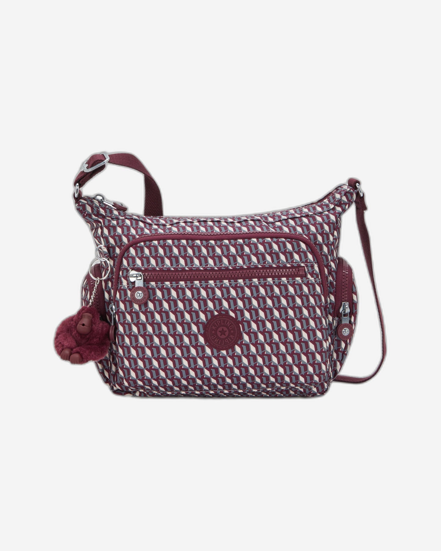 Kipling Gabbie S 3Dk Wine Medium crossbody I3759-1PB