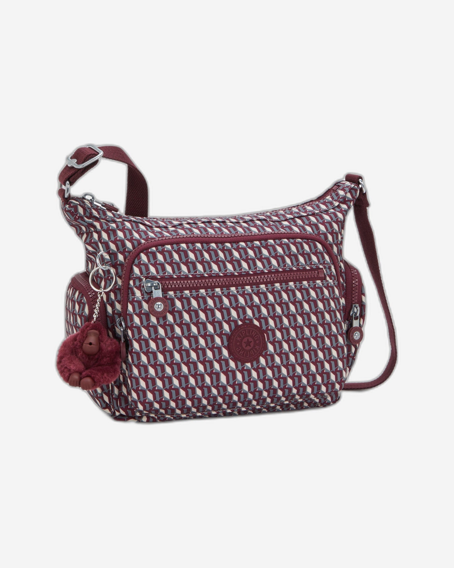 Kipling Gabbie S 3Dk Wine Medium crossbody I3759-1PB