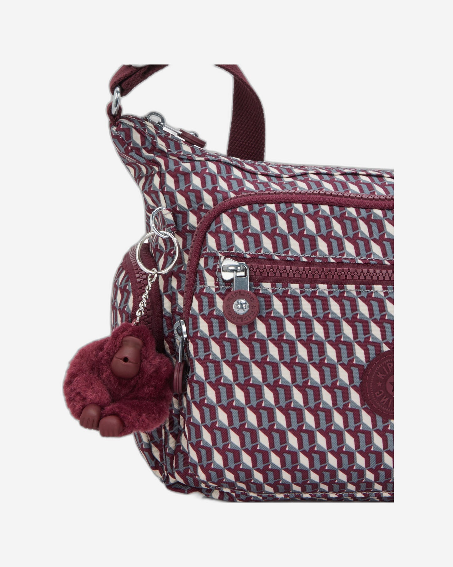 Kipling Gabbie S 3Dk Wine Medium crossbody I3759-1PB