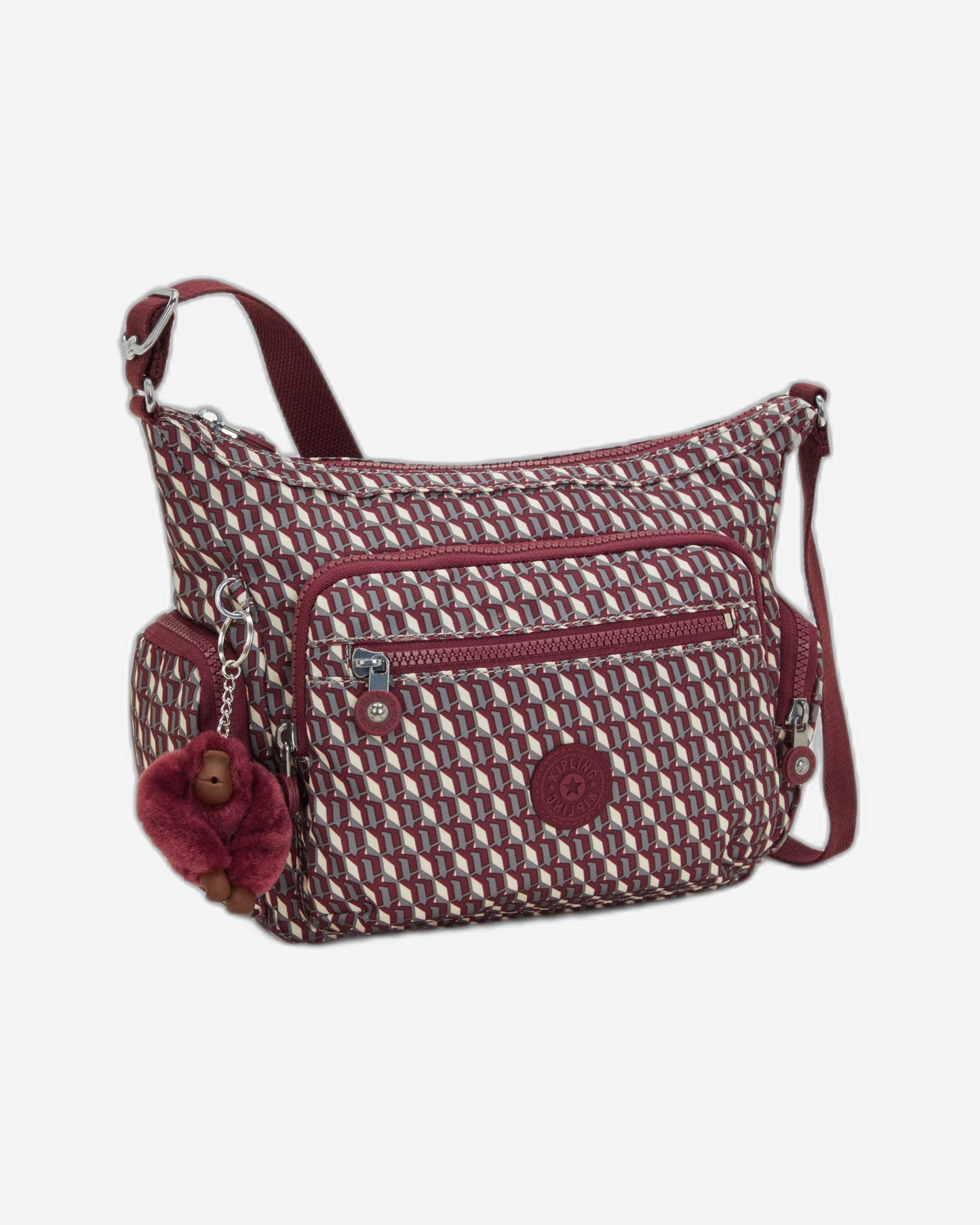 Kipling Gabbie S 3Dk Wine Medium crossbody I3759-1PB