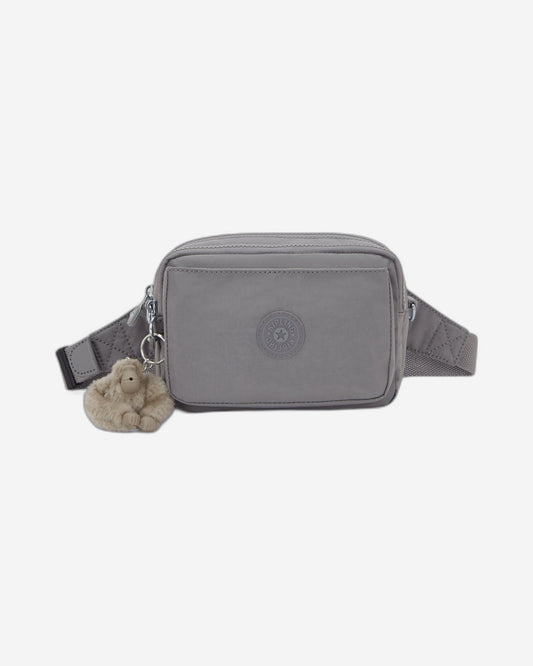 Kipling Abanu Multi Inviting Grey Small crossbody convertible to waistbag (with removable shoulderstrap) I3795-8DH