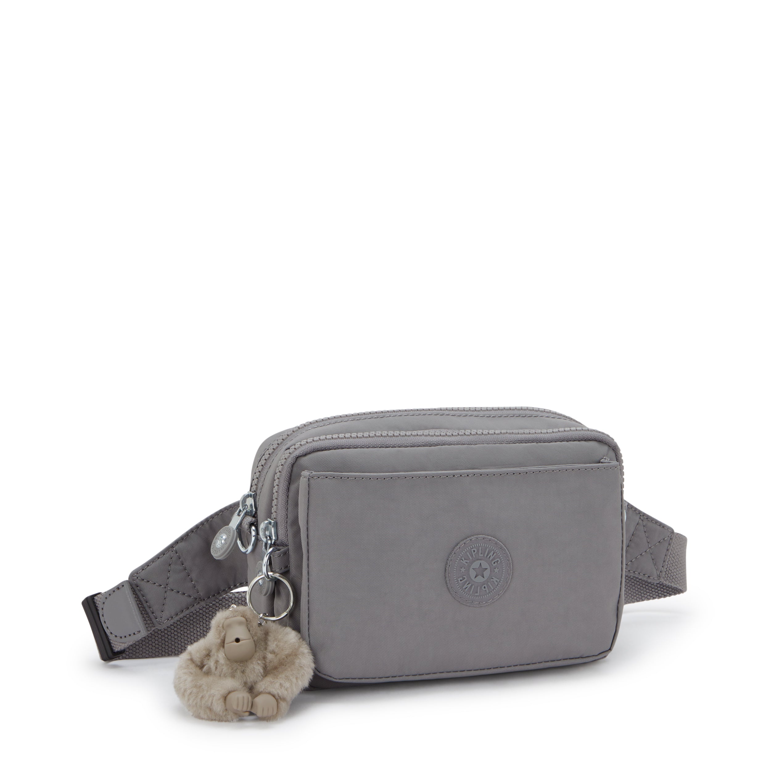 Kipling Abanu Multi Inviting Grey Small crossbody convertible to waistbag (with removable shoulderstrap) I3795-8DH
