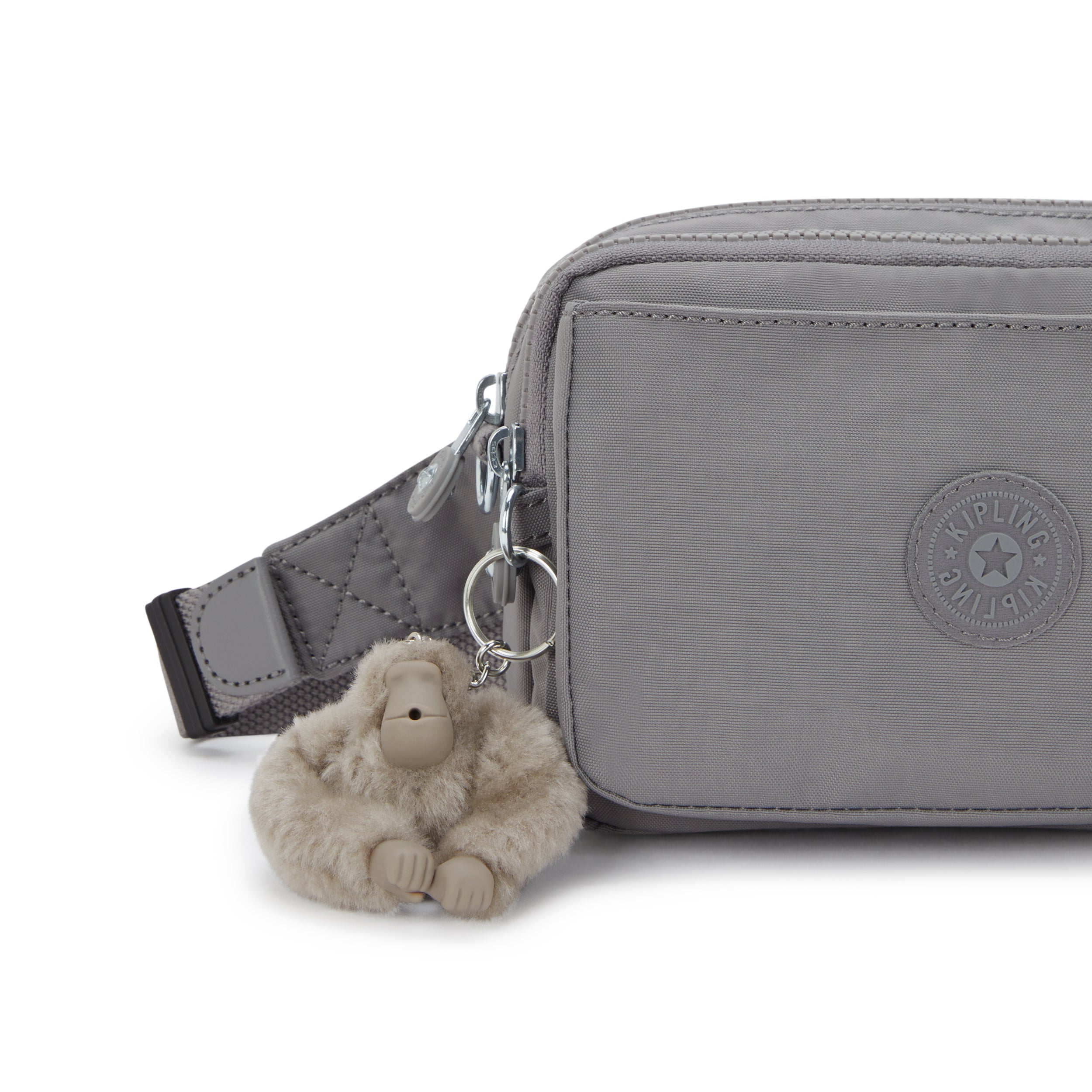 Kipling Abanu Multi Inviting Grey Small crossbody convertible to waistbag (with removable shoulderstrap) I3795-8DH