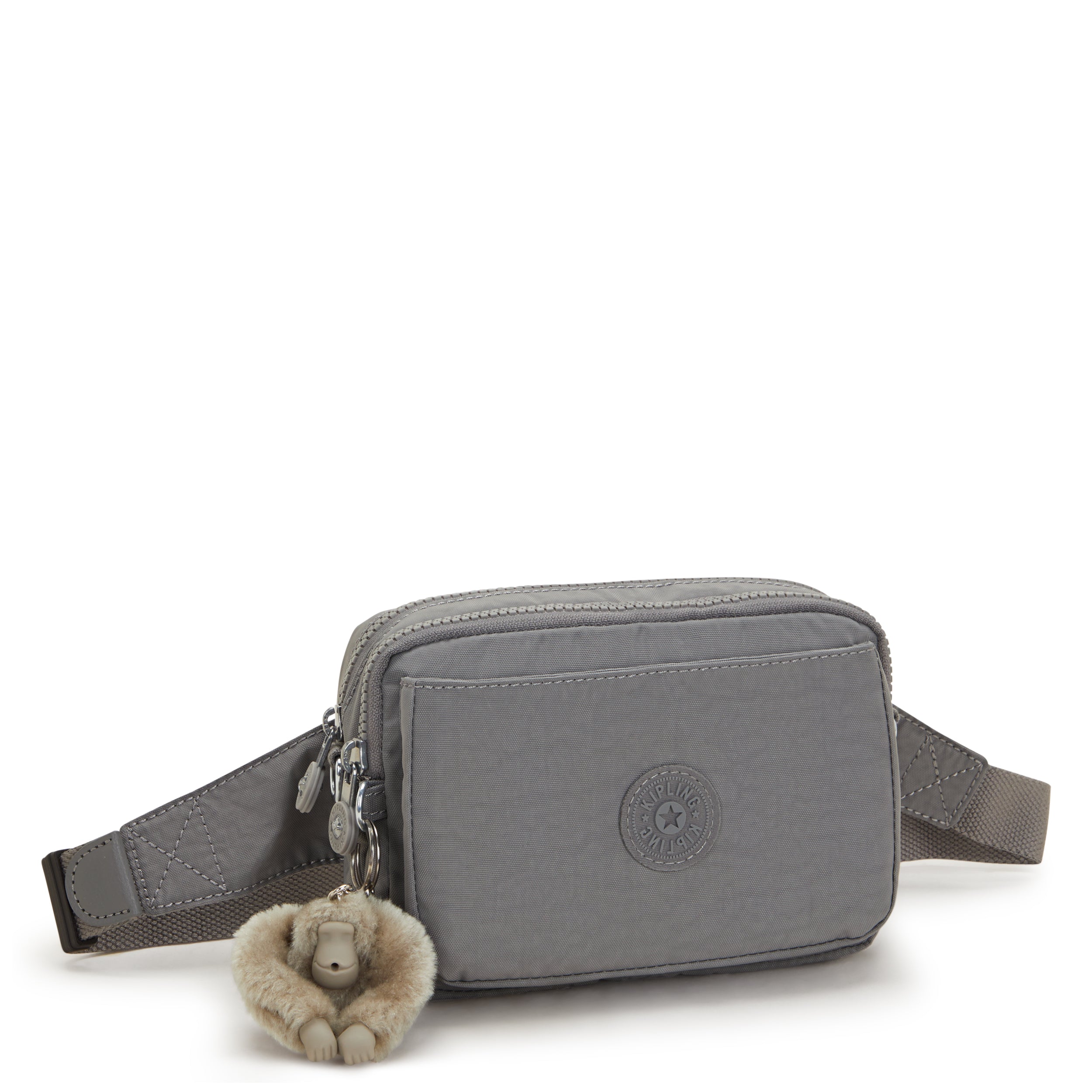 Kipling Abanu Multi Inviting Grey Small crossbody convertible to waistbag (with removable shoulderstrap) I3795-8DH