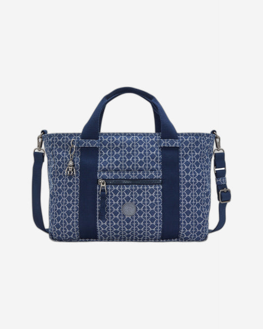 Kipling Ritta S Signature Denim Small Tote with Zipped Closure I3921-7PF