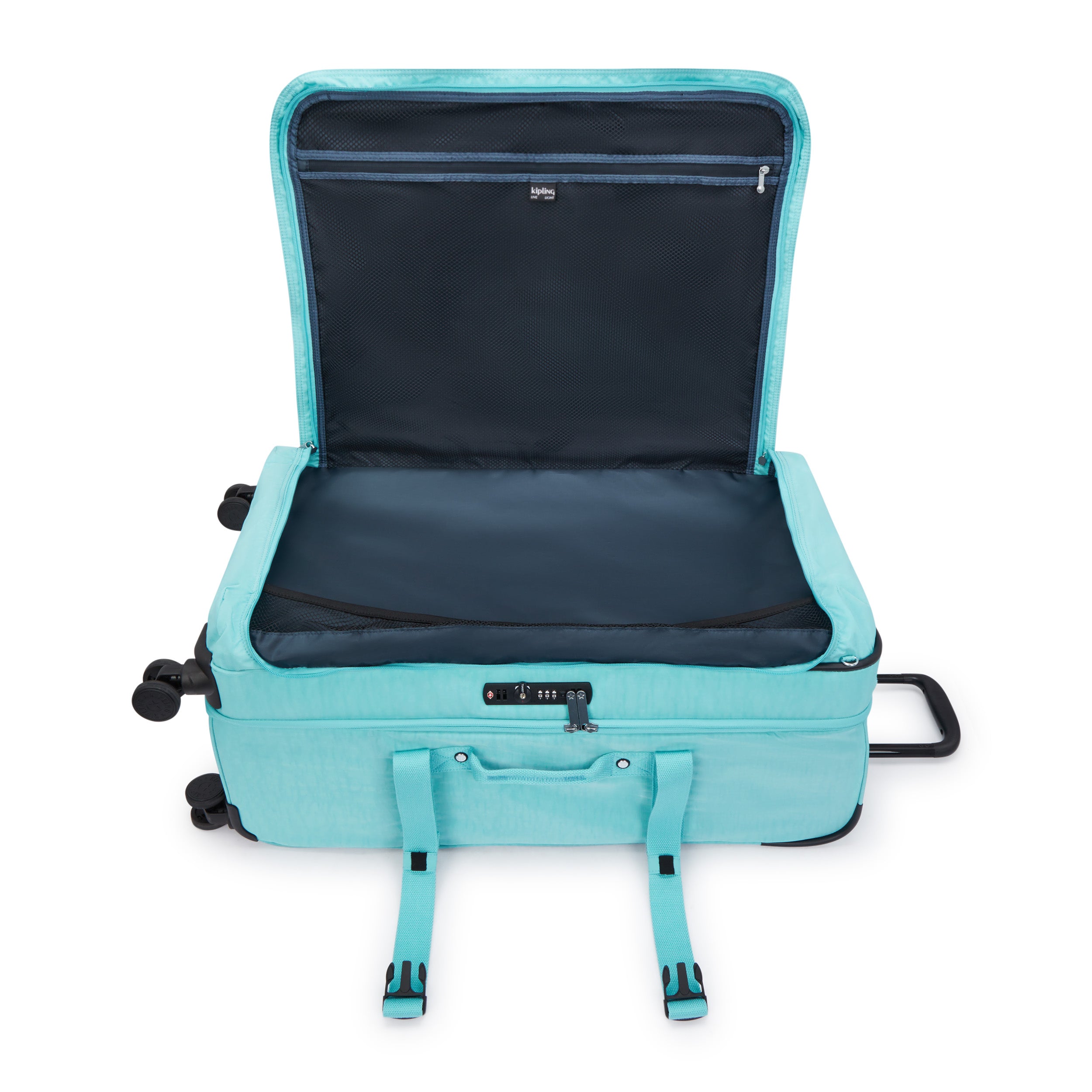 Kipling-Spontaneous L-Large Wheeled Luggage-Deepest Aqua-I4193-T6E