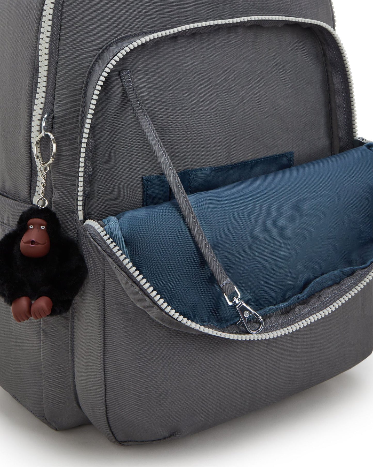 Kipling Seoul Lap Back to Grey Large backpack with laptop compartment I4275-1DX