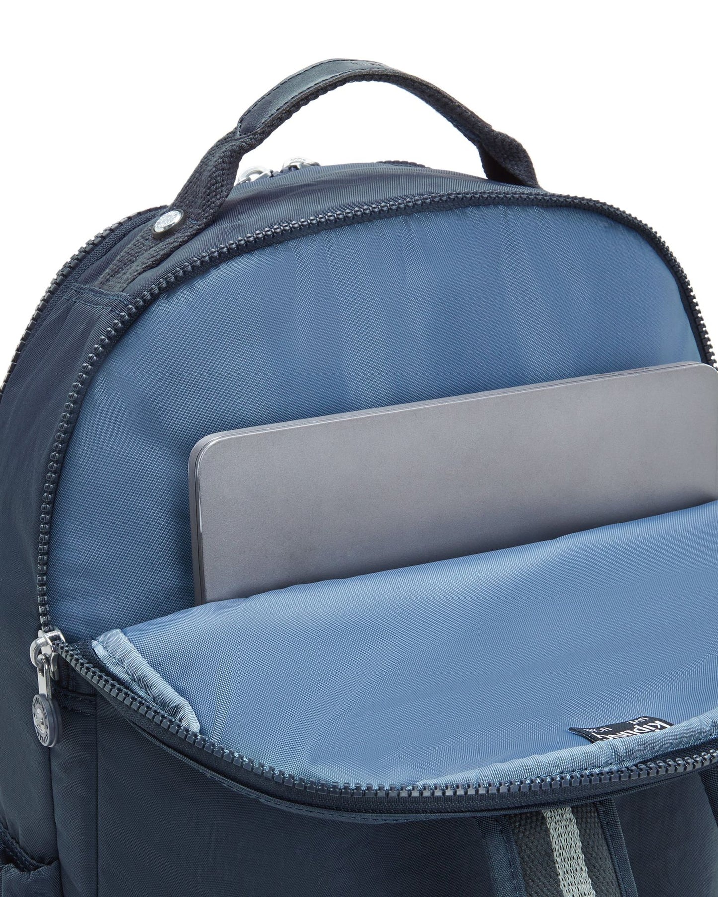 Kipling Seoul Lap True Blue Tonal Large Backpack C2I4275-4DX