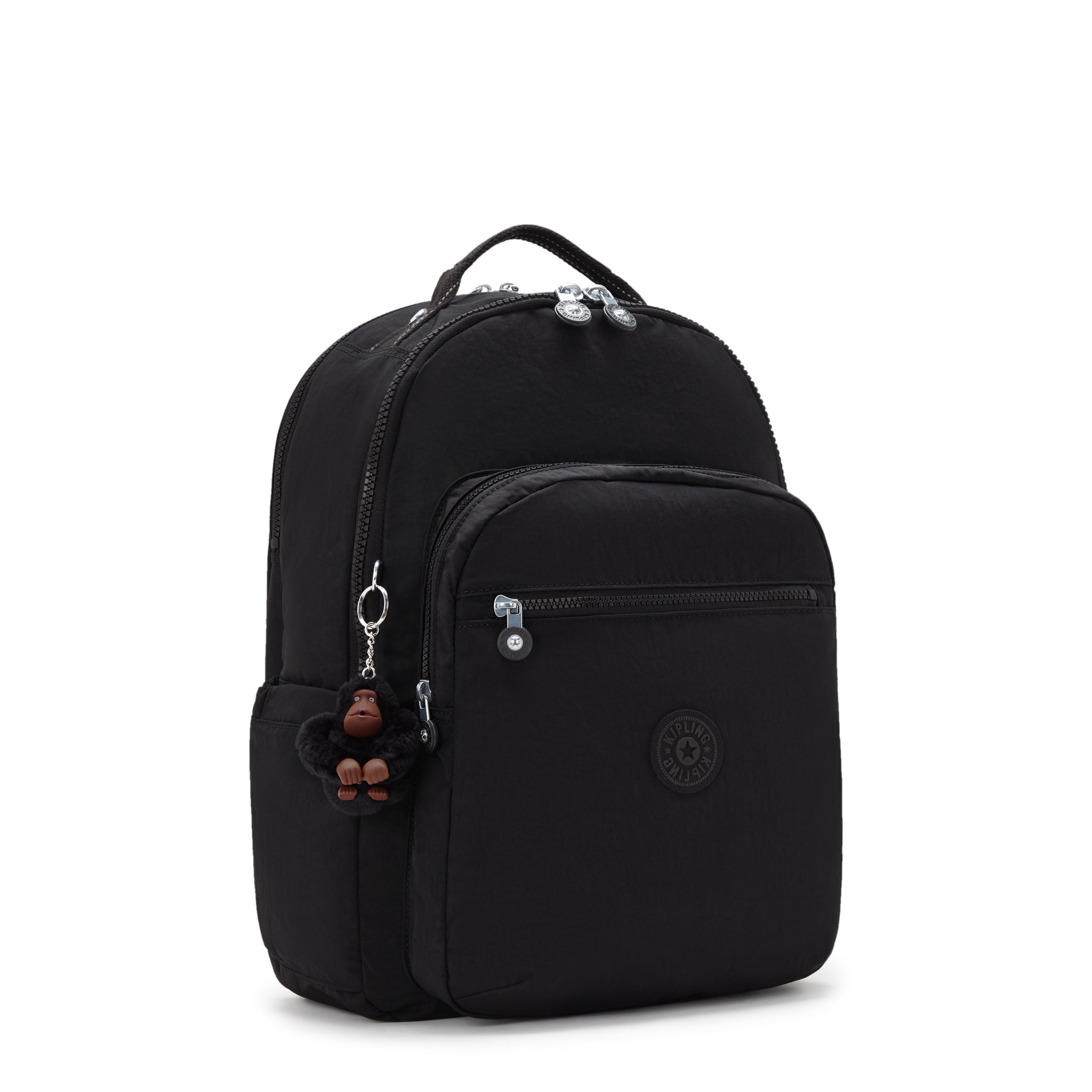 Kipling Seoul Lap True Black Large backpack with laptop compartment I4275-J99