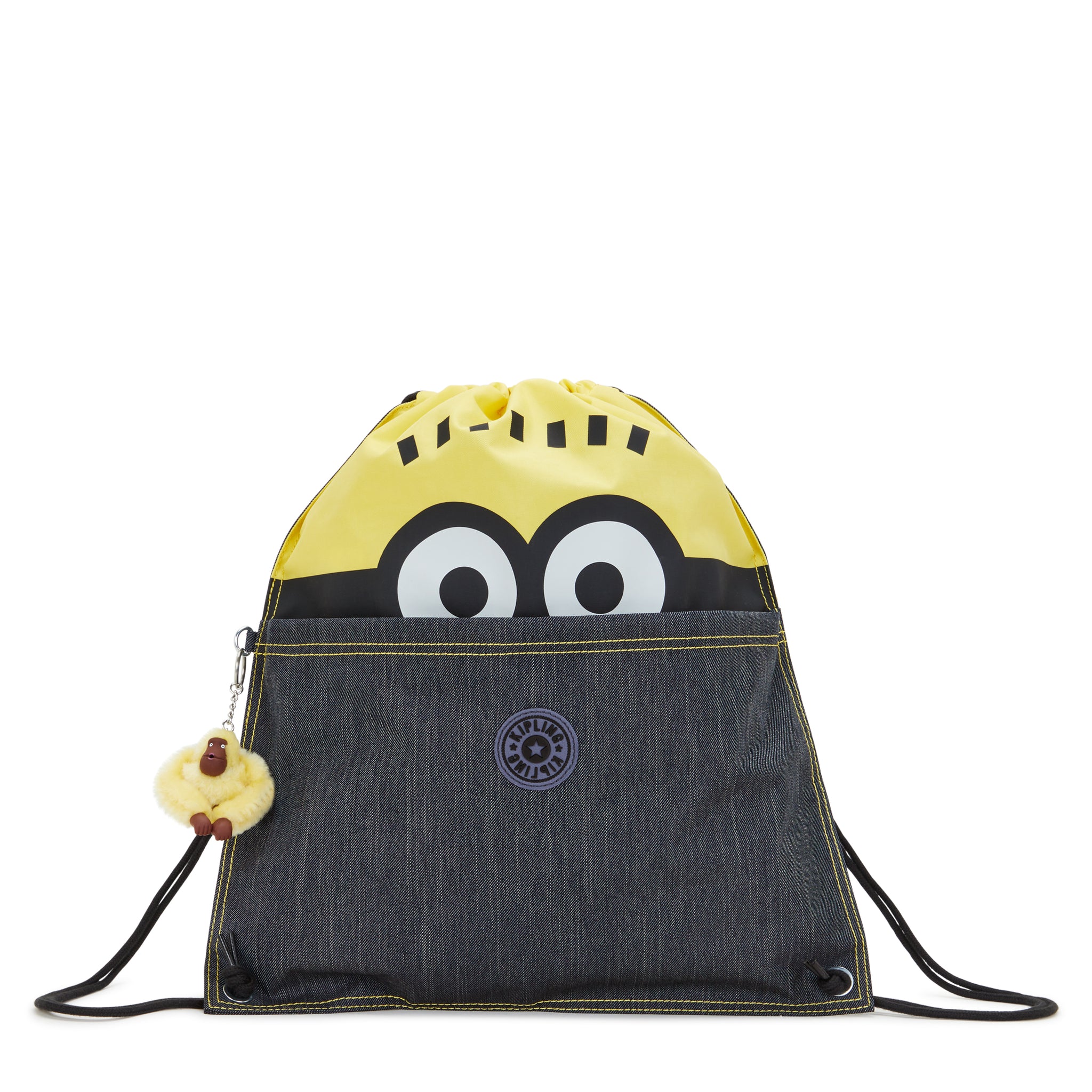 KIPLING-Supertaboo-Medium backpack (with drawstring)-Minion Jeans Bl-I4392-MI8