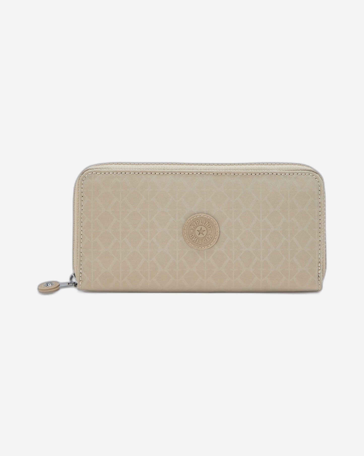 Kipling Money World Signature Beige Embossed Large Wallet I4464-96A