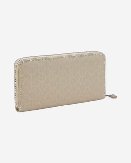 Kipling Money World Signature Beige Embossed Large Wallet I4464-96A