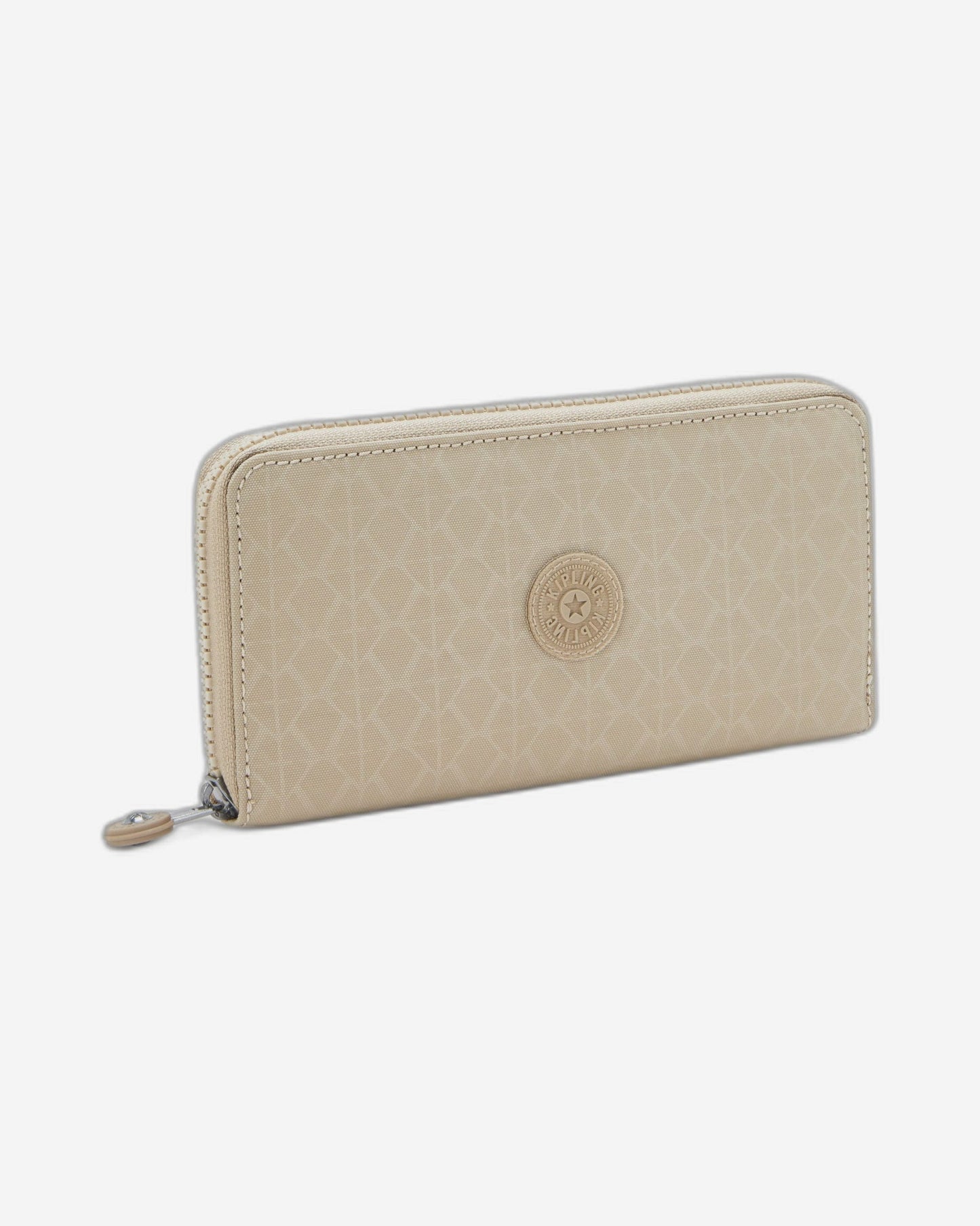 Kipling Money World Signature Beige Embossed Large Wallet I4464-96A
