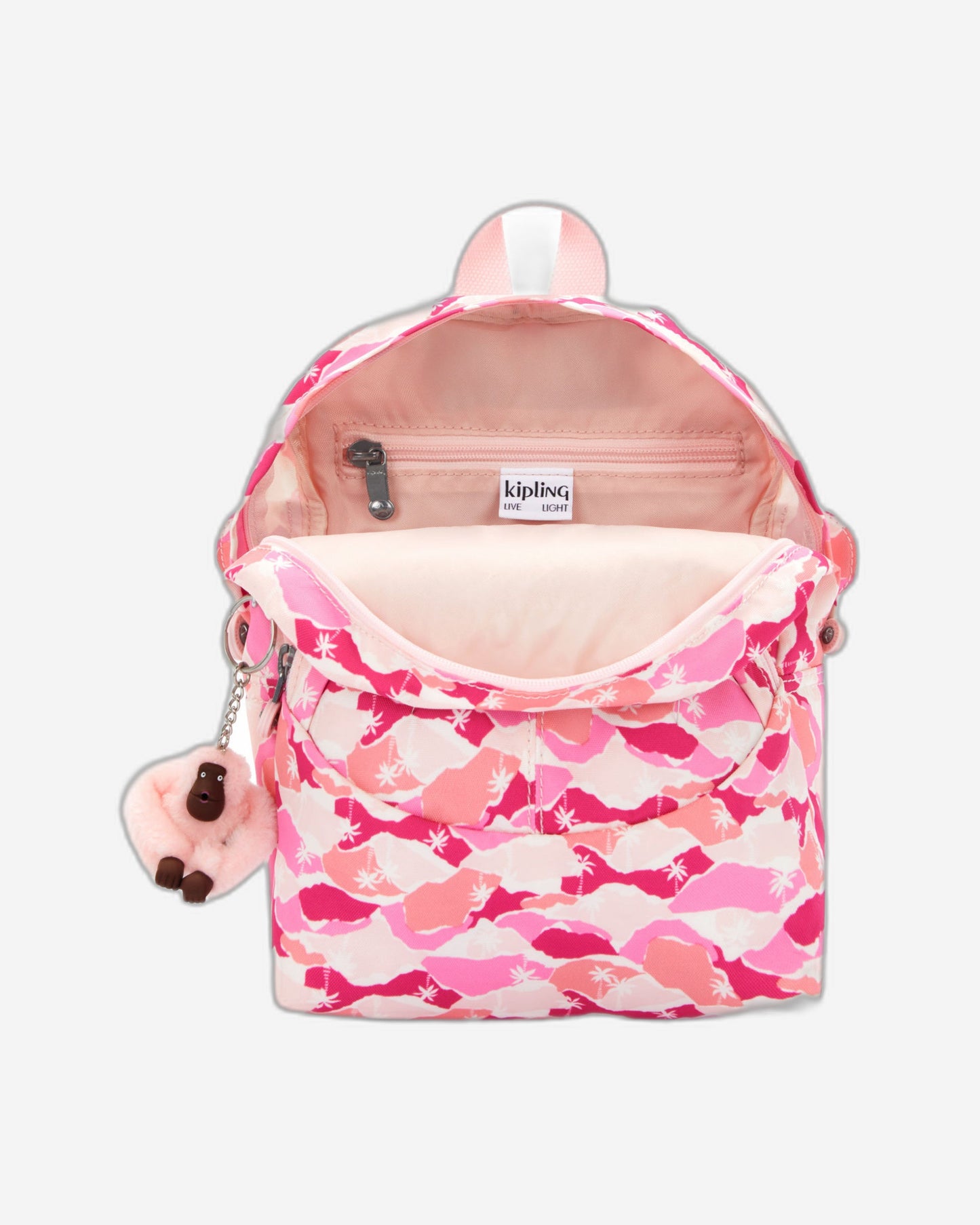 Kipling Faster Pink Palm Kids backpack I4503-1BV