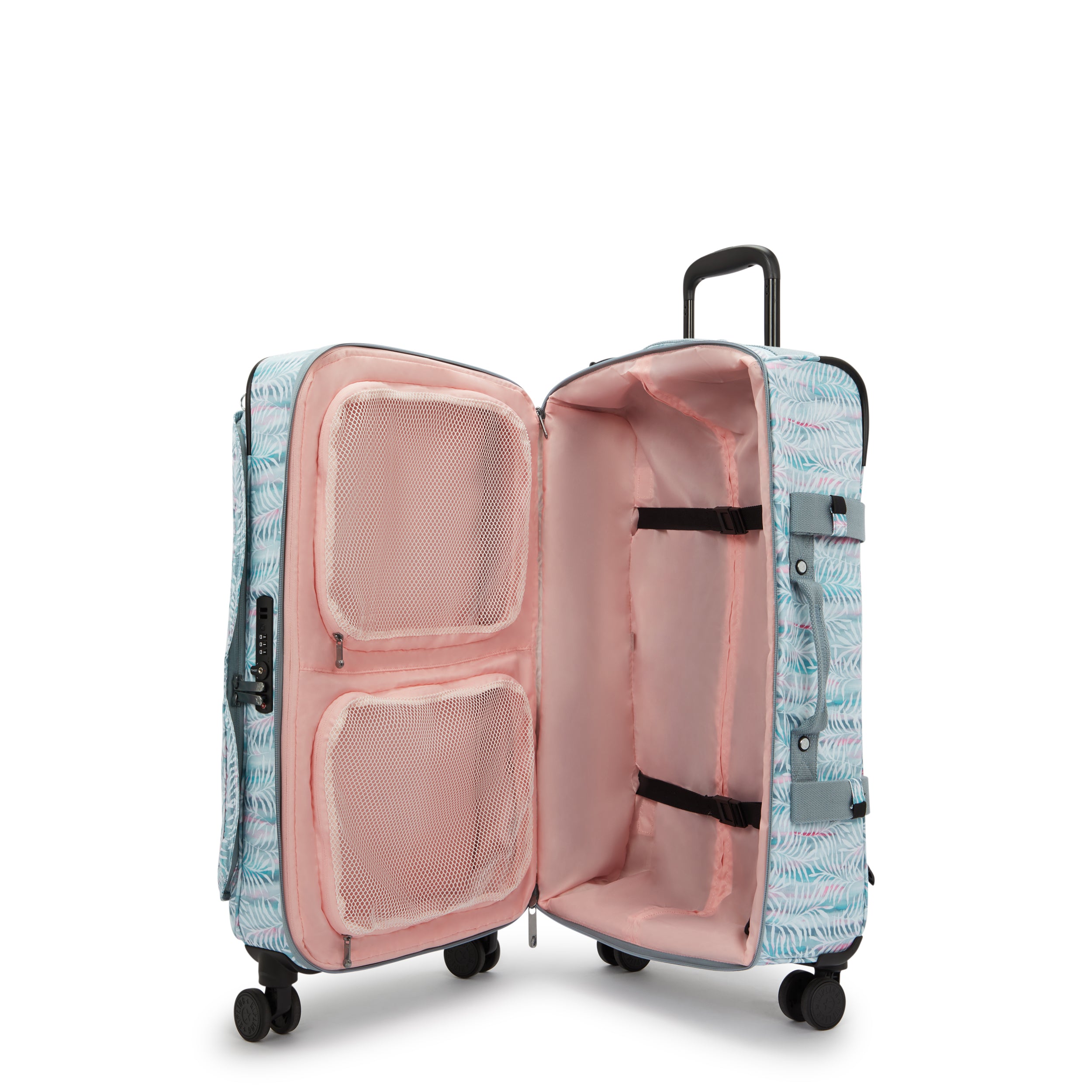 Kipling Spontaneous M Palmtree Leaves Medium Wheeled Luggage I4556-3QN