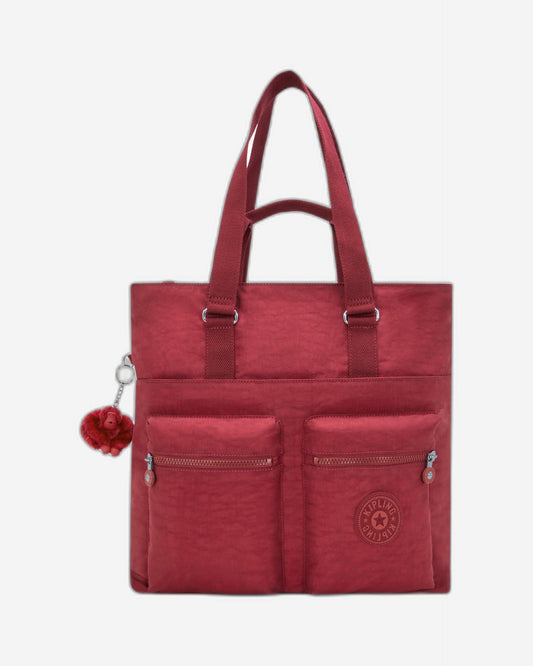 Kipling India Funky Red Large Tote I4609-4SS