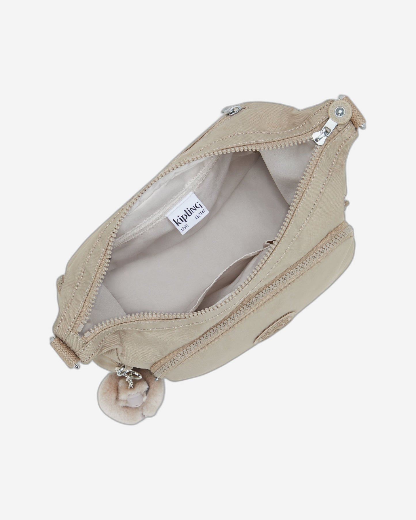 Kipling Gabb S Signature Beige Embossed Medium Crossbody Bag I4611-96A