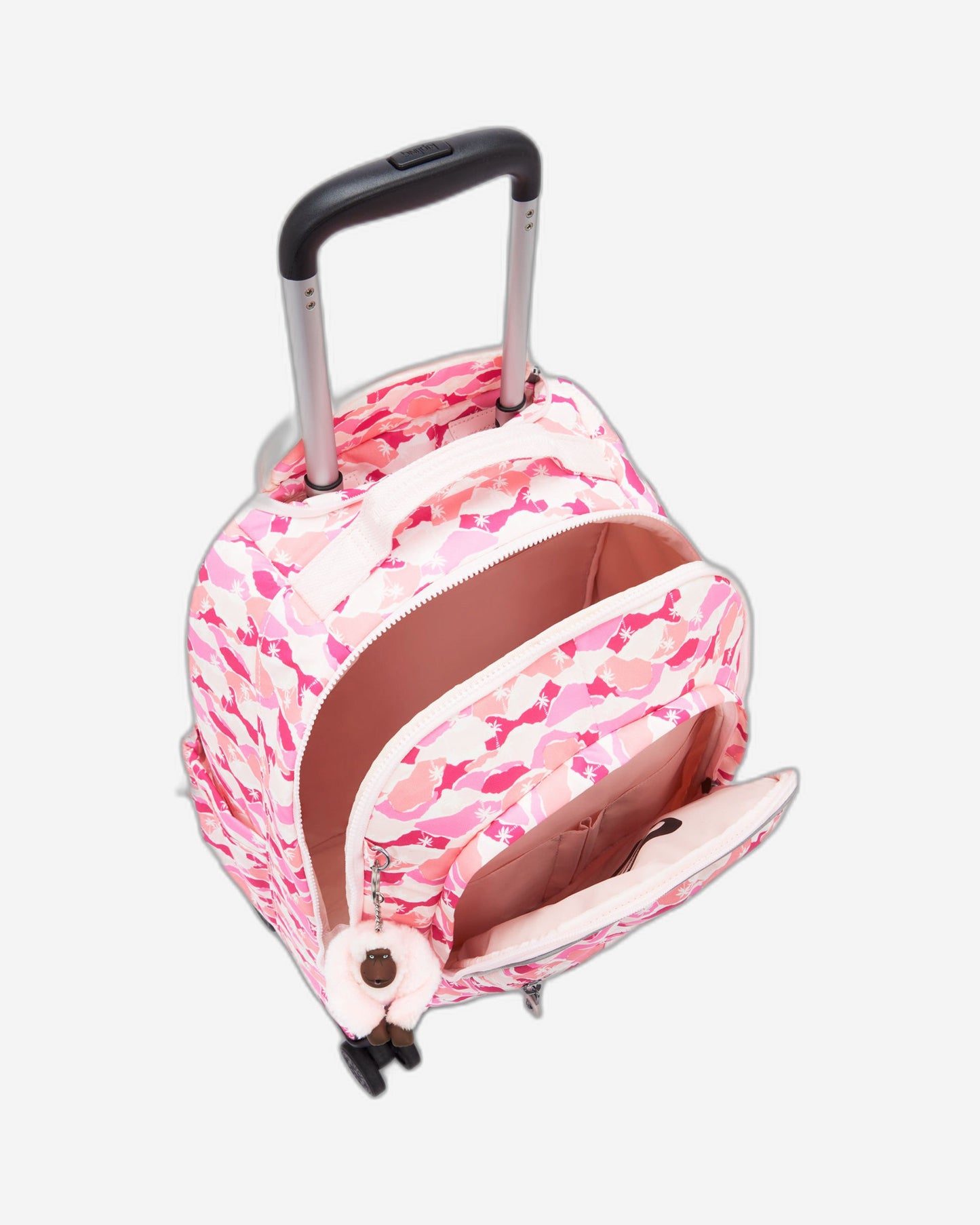 Kipling New Zea Pink Palm compartment Wheeled Bag I4674-1BV