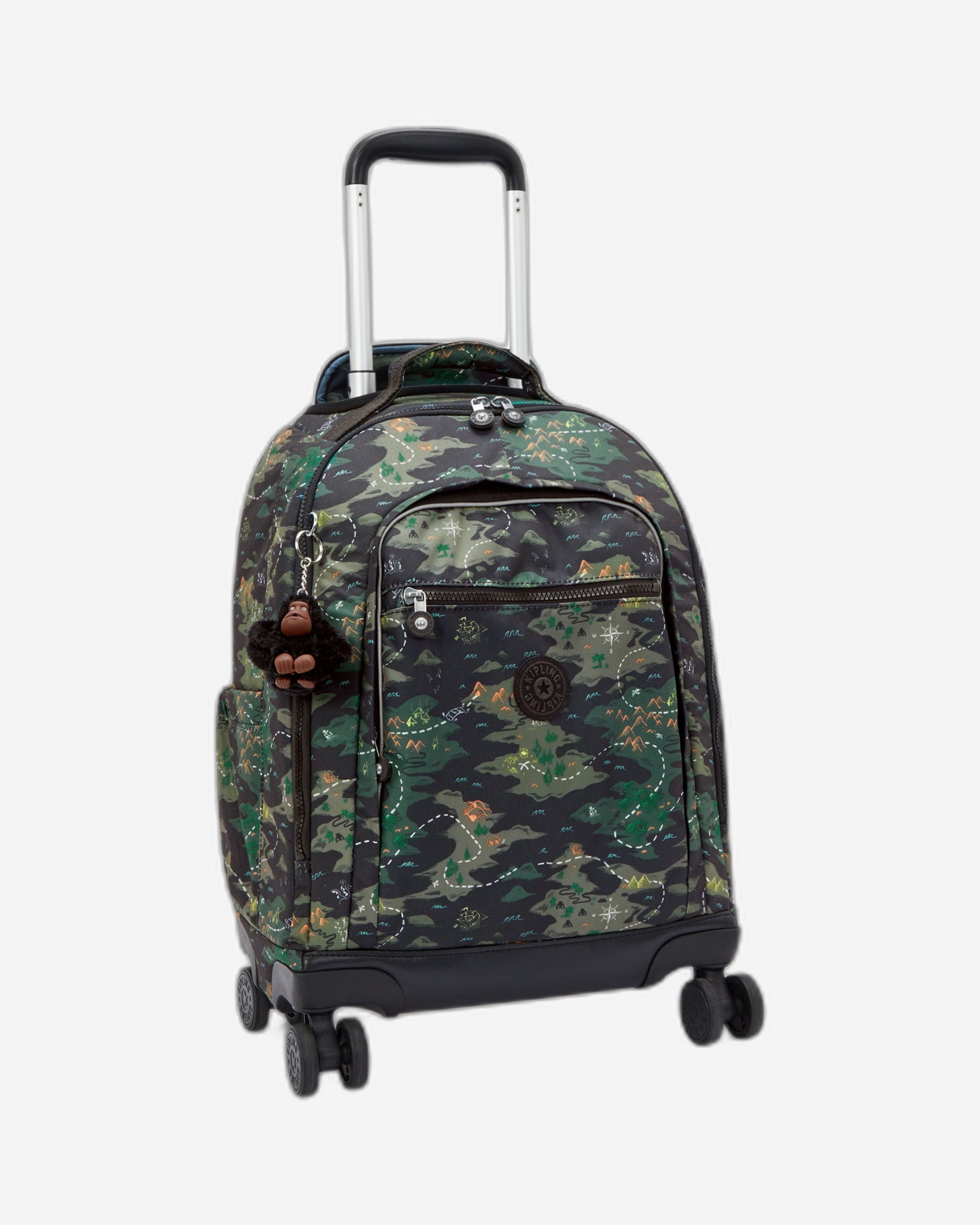 Kipling New Zea Camo Treasure Wheeled Backpack I4674-3PB
