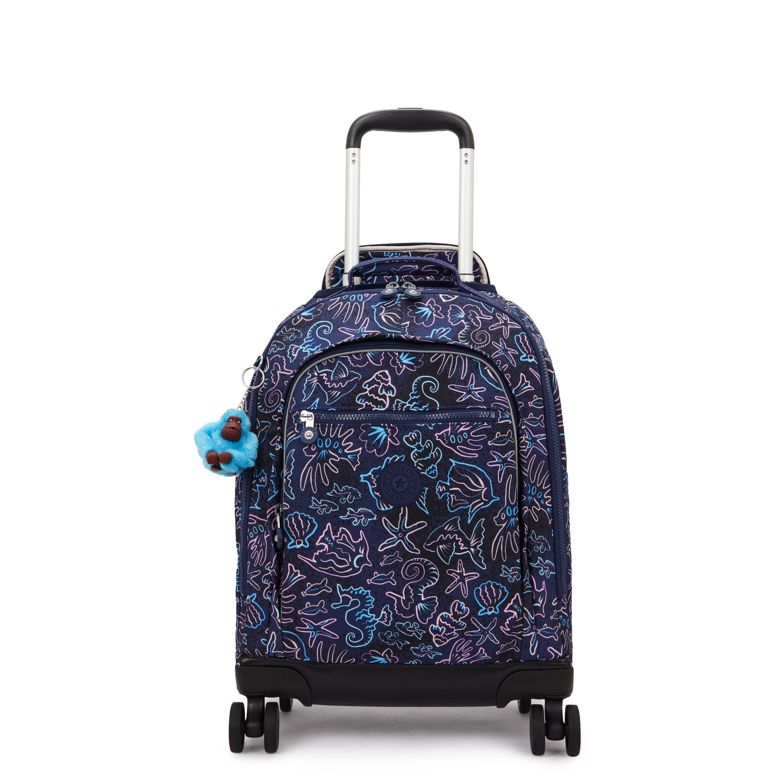 Kipling New Zea Disco Fish Large wheeled backpack with laptop compartment I4674-4FK