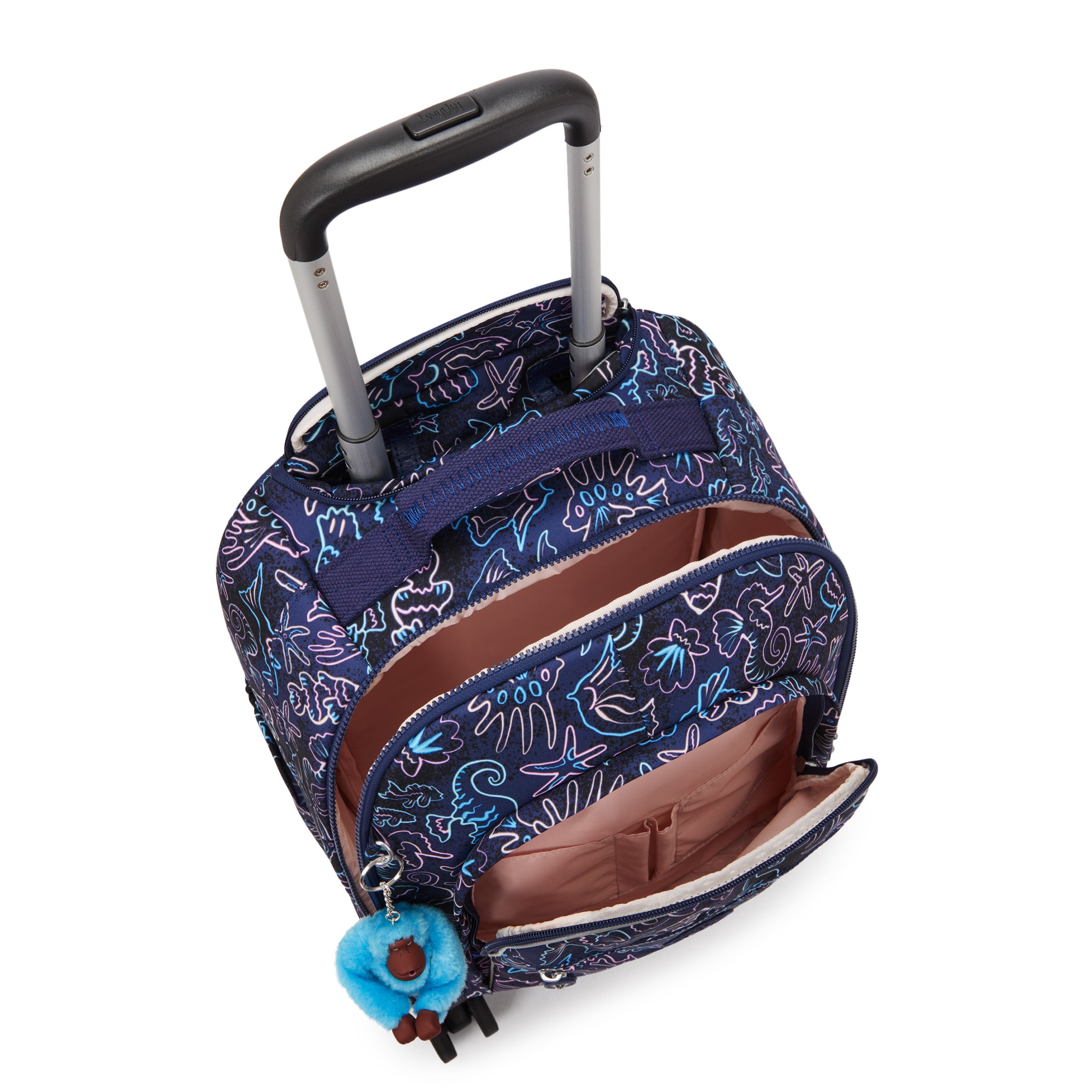 Kipling New Zea Disco Fish Large wheeled backpack with laptop compartment I4674-4FK
