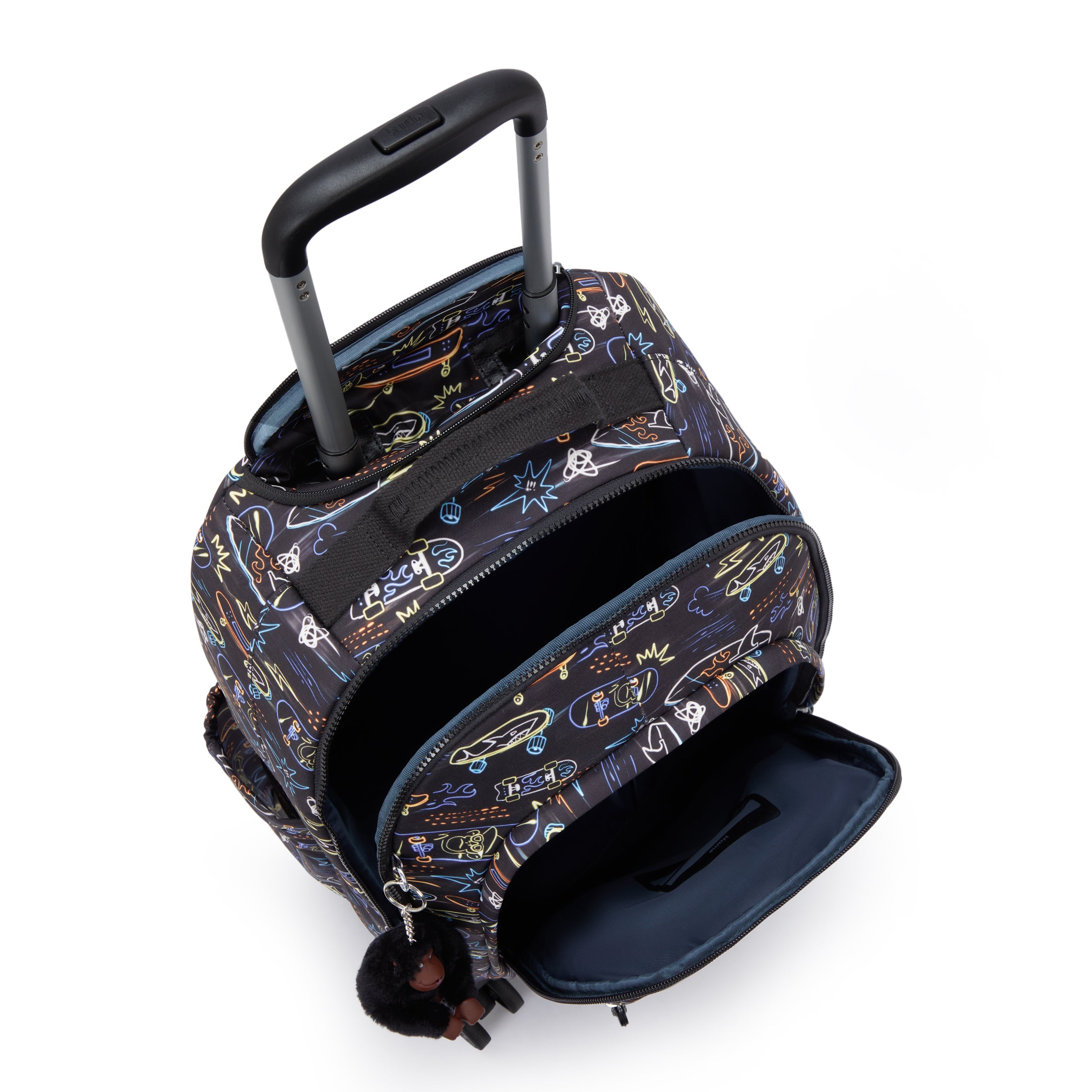 Kipling New Zea Neon Skate Large wheeled backpack with laptop compartment I4674-71M