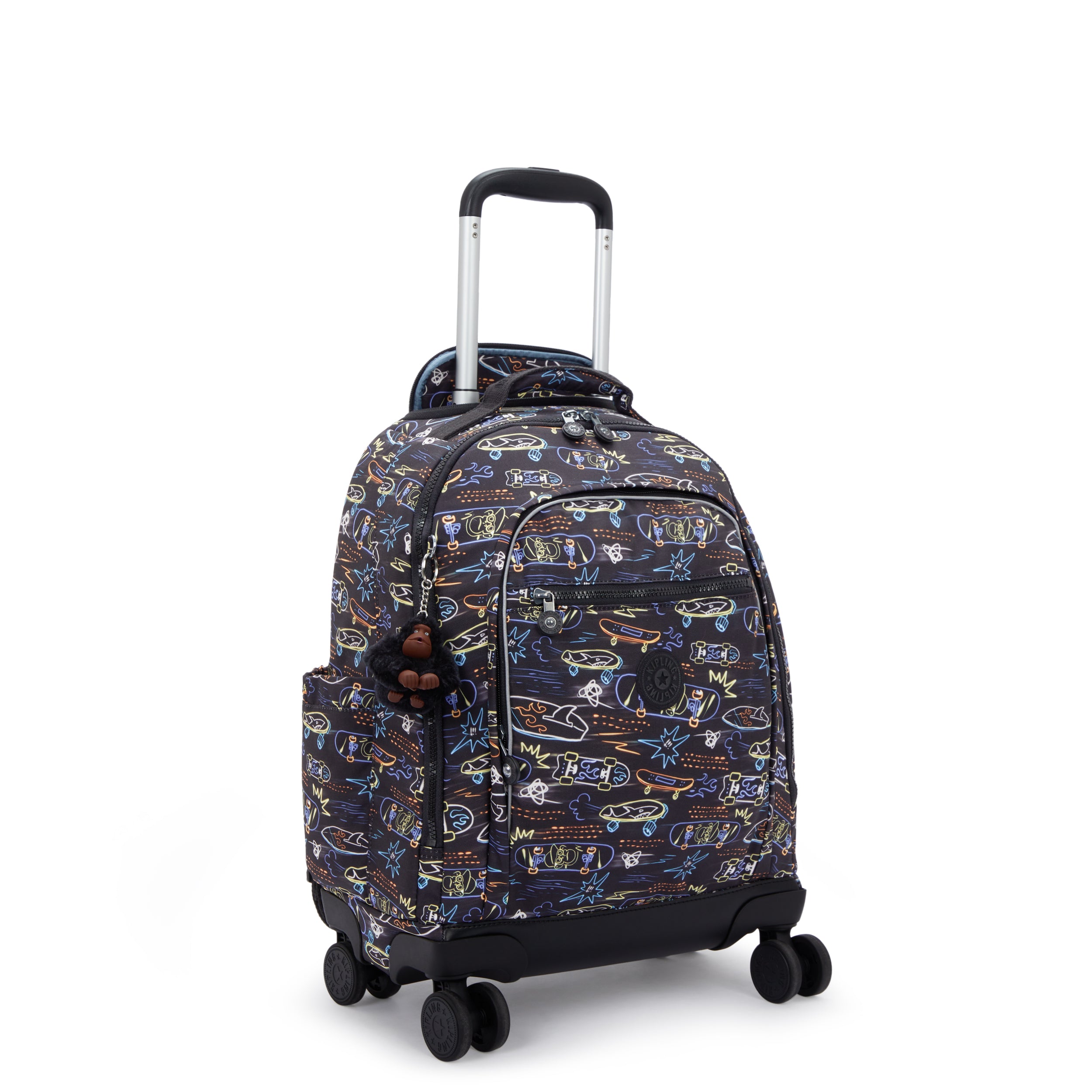 Kipling New Zea Neon Skate Large wheeled backpack with laptop compartment I4674-71M