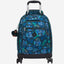 Kipling New Zea Blue Monkey Fun Large Wheeled Backpack C2I4674-8HJ
