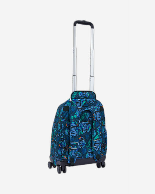 Kipling New Zea Blue Monkey Fun Large Wheeled Backpack C2I4674-8HJ